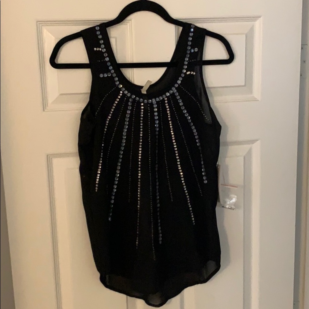 Truth nyc black sheer top with tags